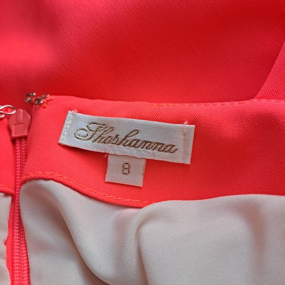 NWT Shoshanna Trilby Neon Pink Grapefruit Dress - Picture 3 of 7